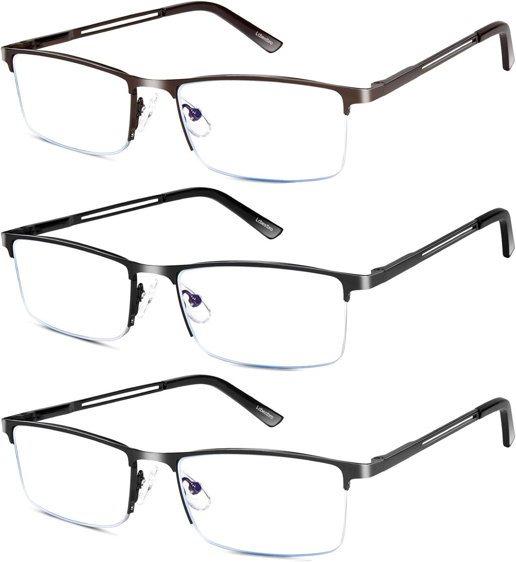 Reading Glasses for Men  0.75 Blue Light Blocking Reading Glasses Metal Readers