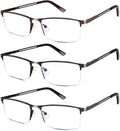 Reading Glasses for Men  0.75 Blue Light Blocking Reading Glasses Metal Readers
