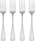 Oneida Silverware Set  Colonial Boston Everyday Flatware 4-Piece Salad Forks Set  Service For 4  18/0 Stainless Steel  Mirror Finish  Dishwasher Safe  Home And Kitchen Utensils (Silver  4 Piece)