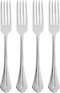 Oneida Marquette Fine Flatware Salad Forks  Set of 4  18/8 Stainless Steel  Silverware Set  Dishwasher Safe  Silver