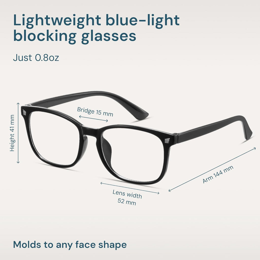 Blue Light Blocking Glasses - Fashion Square Eyeglasses  Anti UV Ray Computer Gaming Glasses Blue Blockers for Women/Men