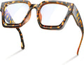livho Oversized Blue Light Blocking Glasses for Woman and Men - Rectangle Fashion Glasses for Computer  Chic Preppy Frame