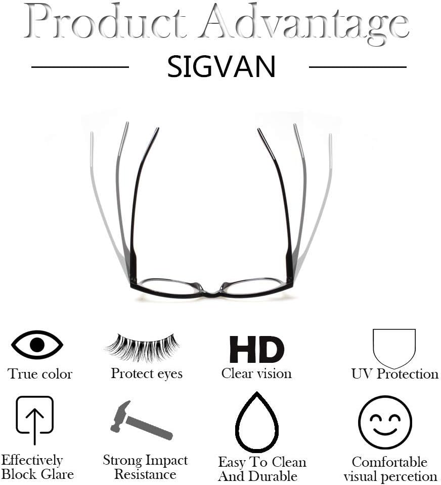 SIGVAN 3 Pack Reading Glasses Spring Hinge Stylish Readers Black/Tortoise for Men and Women