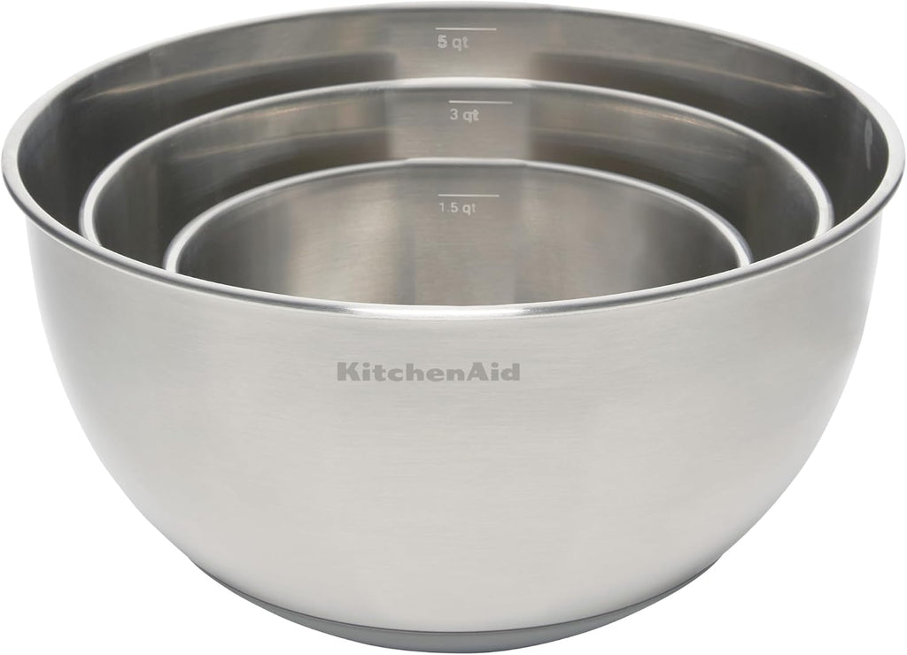 KitchenAid Stainless Steel Mixing Bowls  Set Of 3