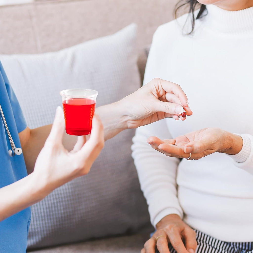 1200Pack 3oz Plastic Cups Disposable Mouthwash Cups 3 Ounce Small Clear Tumblers for Tasting  Drinking and Party