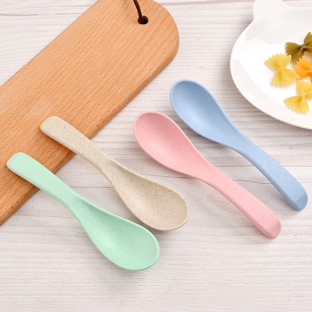 Soup Spoons  Microwave Dishwasher Safe Meal Spoon  4 Pcs 5.9 Inch Europe Style spoon Sets for Kid or Adult