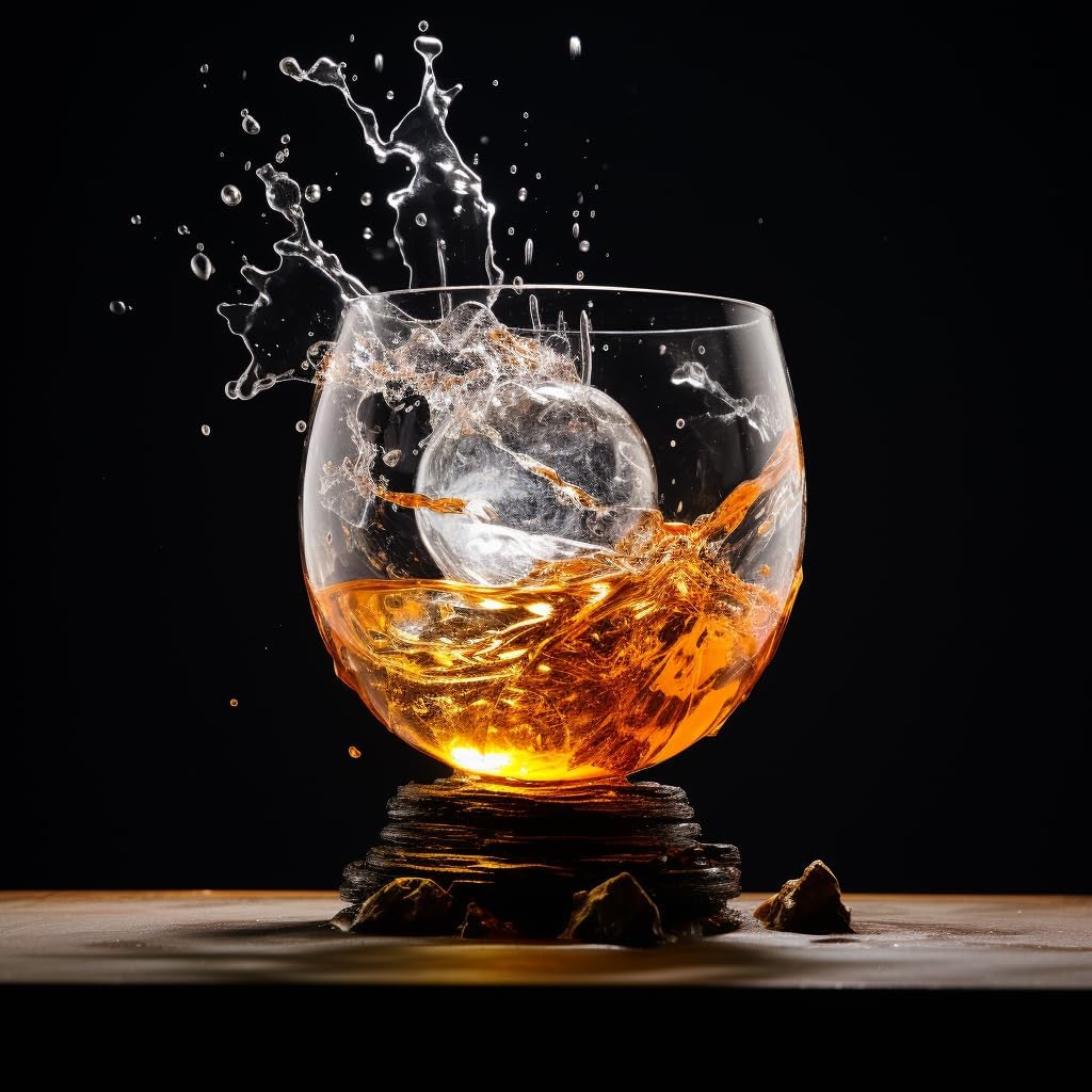 OLD BARREL Whiskey Glasses Set of 8 (4 Glasses with 4 Ice Ball Molds) 10oz Old Fashioned Crystal Glasses Gift Box – Bourbon  Scotch  Cocktail Rocks Glas – Gifts for Men  Dad  Birthday  Christmas Gift
