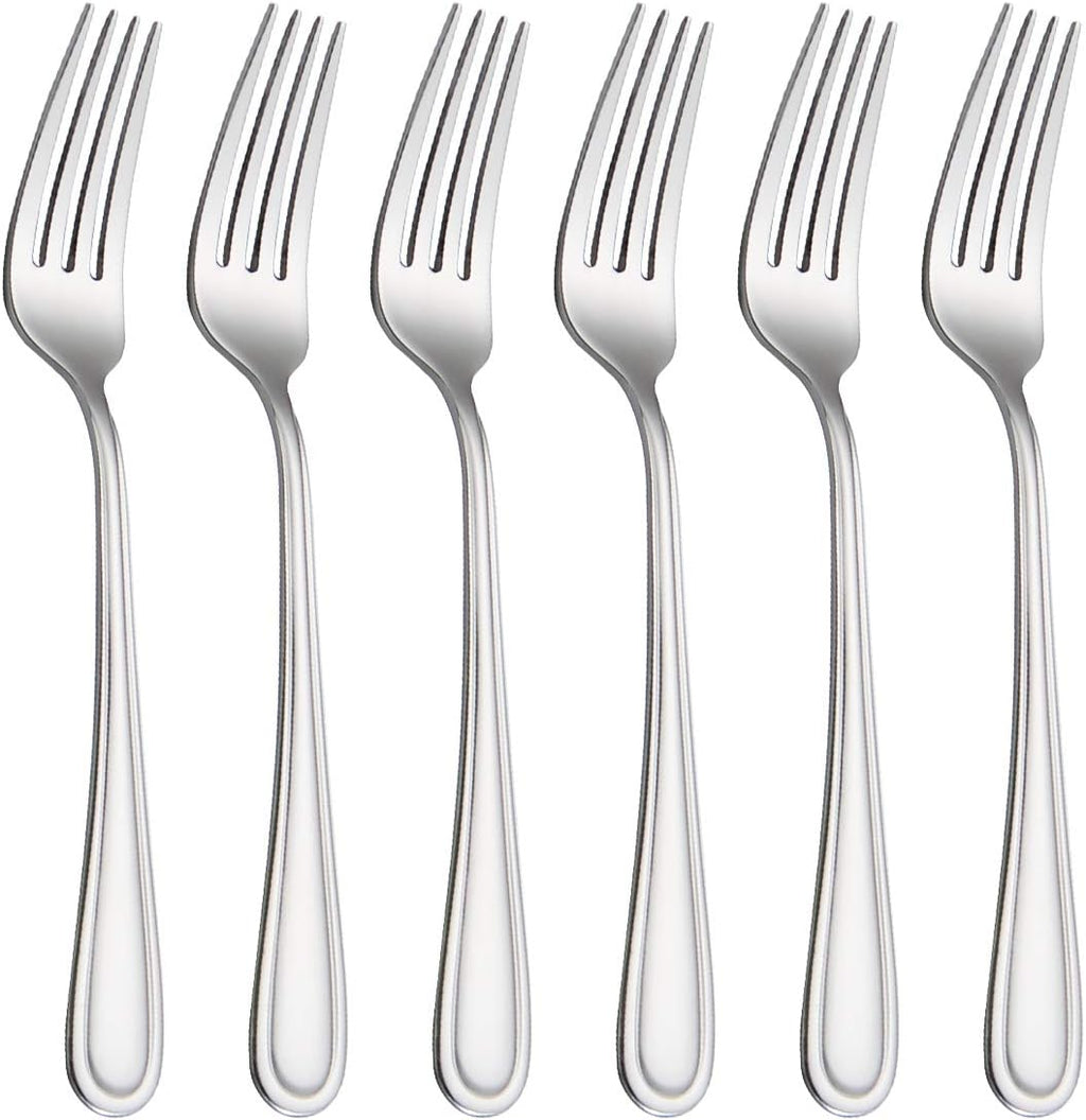 Table Forks Dinner Forks Stainless Steel 18/0 of Forks 6 Pcs for Home  Kitchen Restaurant  Dishwasher Safe  7.99 Inches  Silver
