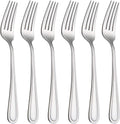 Table Forks Dinner Forks Stainless Steel 18/0 of Forks 6 Pcs for Home  Kitchen Restaurant  Dishwasher Safe  7.99 Inches  Silver