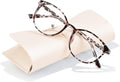 FONHCOO Blue Light Blocking Glasses Women Men Computer Eyeglasses TR90 Fashion Round Transparent Anti Blue Light Glasses with Anti Eyestrain & UV Glare for Gaming & Reading (Tortoise)