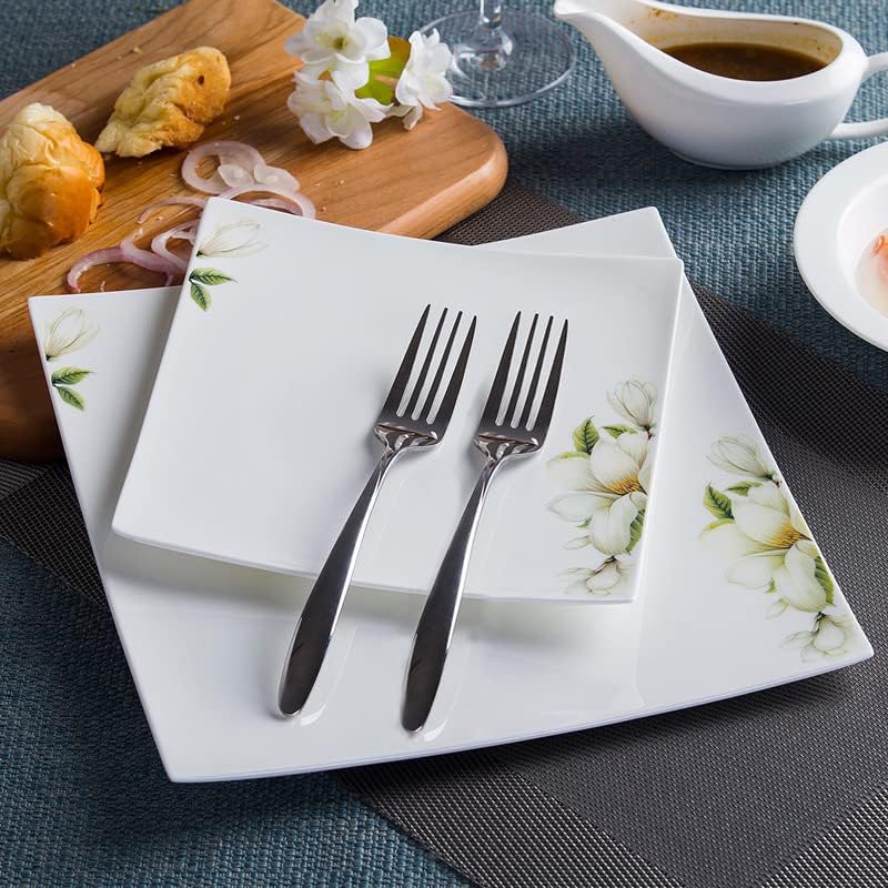 HaWare Heavy Duty Salad Forks  Stainless Steel 6.7 Inches 12-Pieces Dessert Forks  Modern & Elegant Design  Mirror Polished  Dishwasher Safe