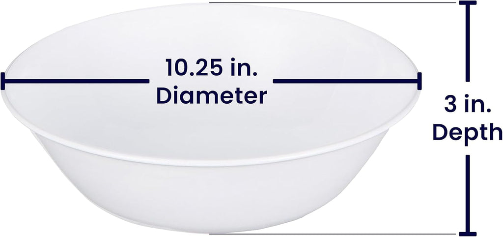 Corelle Livingware 2-quart Serving Bowl Winter Frost White (4)