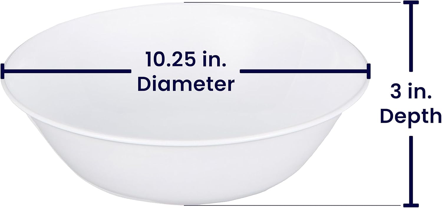 Corelle Livingware 2-quart Serving Bowl Winter Frost White (4)