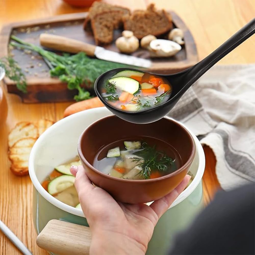 Large Plastic Serving Spoons Disposable Heavy Duty Serving Spoons Long Handle Scoop Soup Rice Ladle for Party Catering Buffet Restaurant 20 Pieces