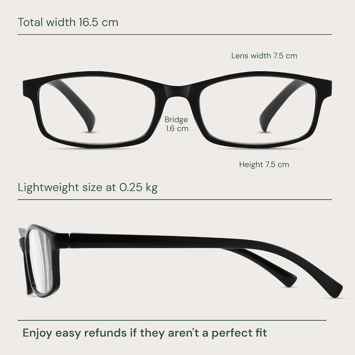 Gaoye +1.25 Reading Glasses Men - Blue Light Blocking Lenses  TR90 Frames  UV400 - Eyeglasses with Clear Vision