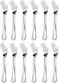 12-Pieces Salad Forks  HaWare Stainless Steel 6.7 Inches Small Dessert Forks  Classic Elegant Design  Mirror Polished  Dishwasher Safe