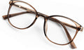 FONHCOO Blue Light Blocking Glasses Women Men TR90 Round Computer Eyeglasses (Coffee)