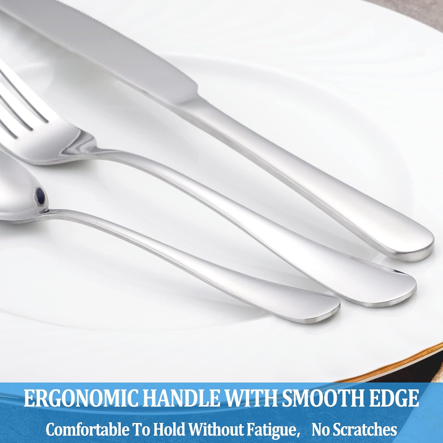 Dinner Spoon Set 16 Pcs 7.3" Tablespoons Premium Food Grade Stainless Steel Spoons Durable Metal Spoon Tablespoon Silverware Spoons Only Mirror Finish & Dishwasher Safe Use for Home Restaurant