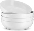 KooK Pasta Bowl  Salad Bowls  Bowls  Serving Bowls  Soup  Ceramic  Large Capacity  Microwave & Dishwasher Safe  Set of 4  40 Oz  (White)