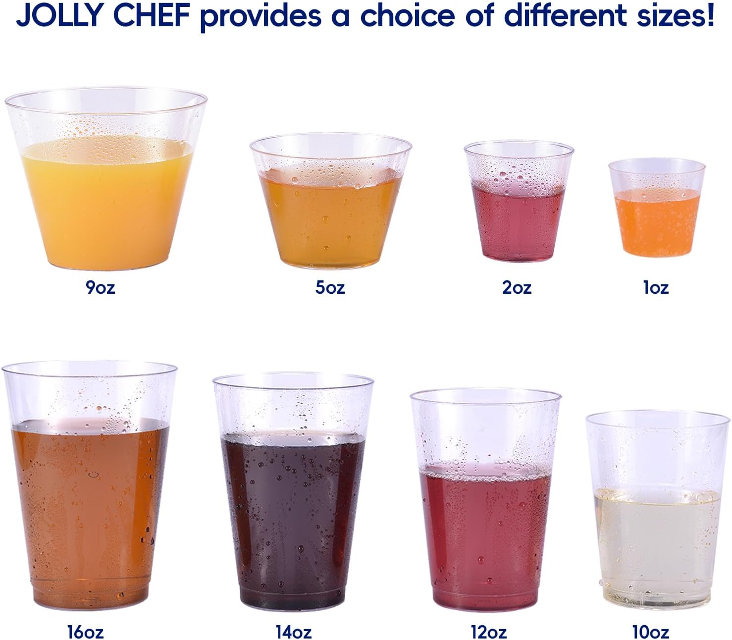 JOLLY CHEF 500 Pack Plastic Shot Glasses 1 oz Disposable Cups 1 Ounce Tasting Cups Party Cups Perfect for Thankgiving Halloween Christmas Parties