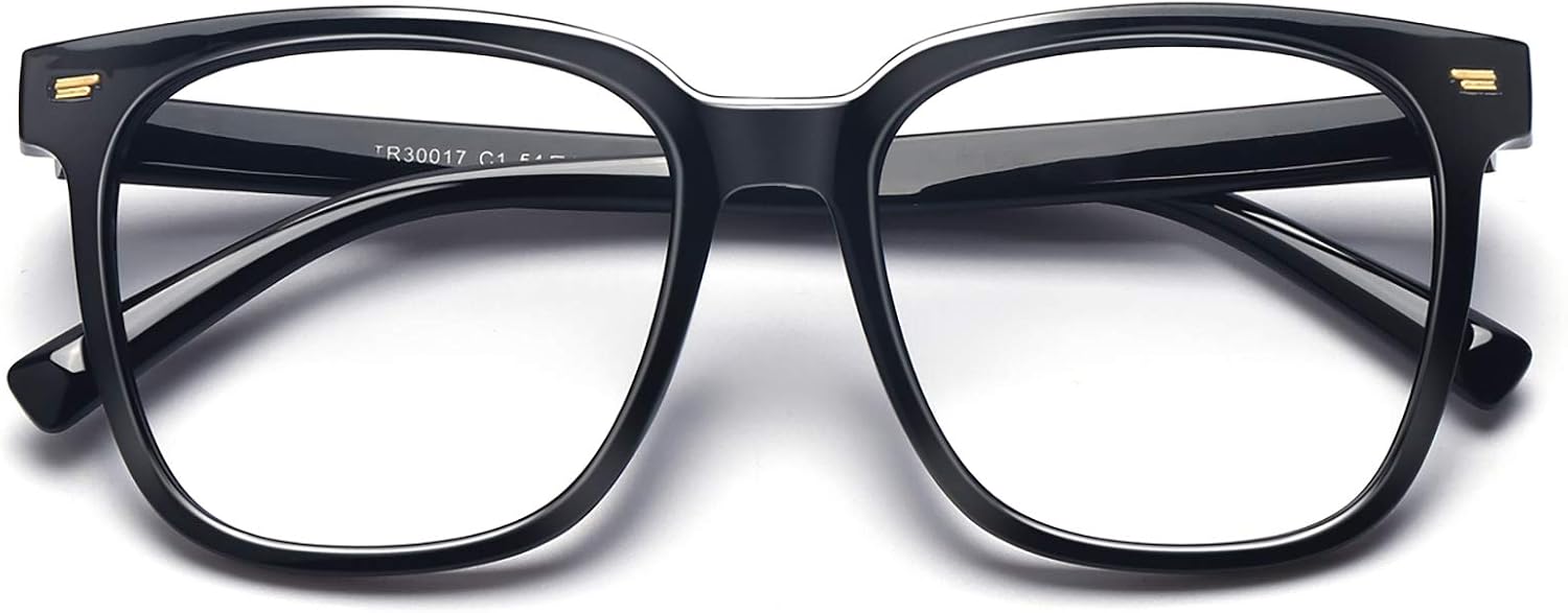 PANNER Oversized Square Blue Light Blocking Glasses for Women Men Anti Glare Reduce Eyestrain Computer Glasses