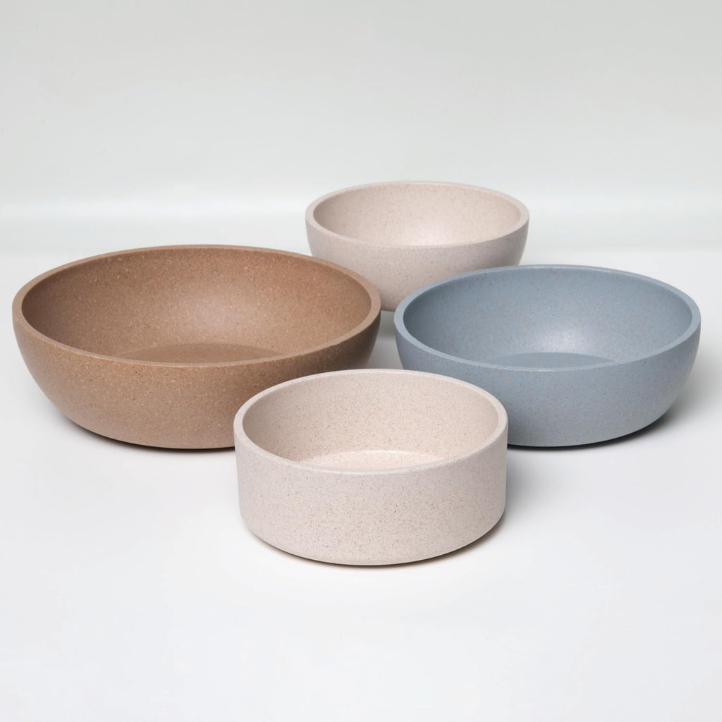 Loving Pets - Dolce Bamboo - Eco-Friendly Pet Bowls & Dishes for Dog  Cats  Puppy Food and Water Bowl -Sustainable and Dishwasher Safe  Made with Real Bamboo (Medium  Oat-Beige)