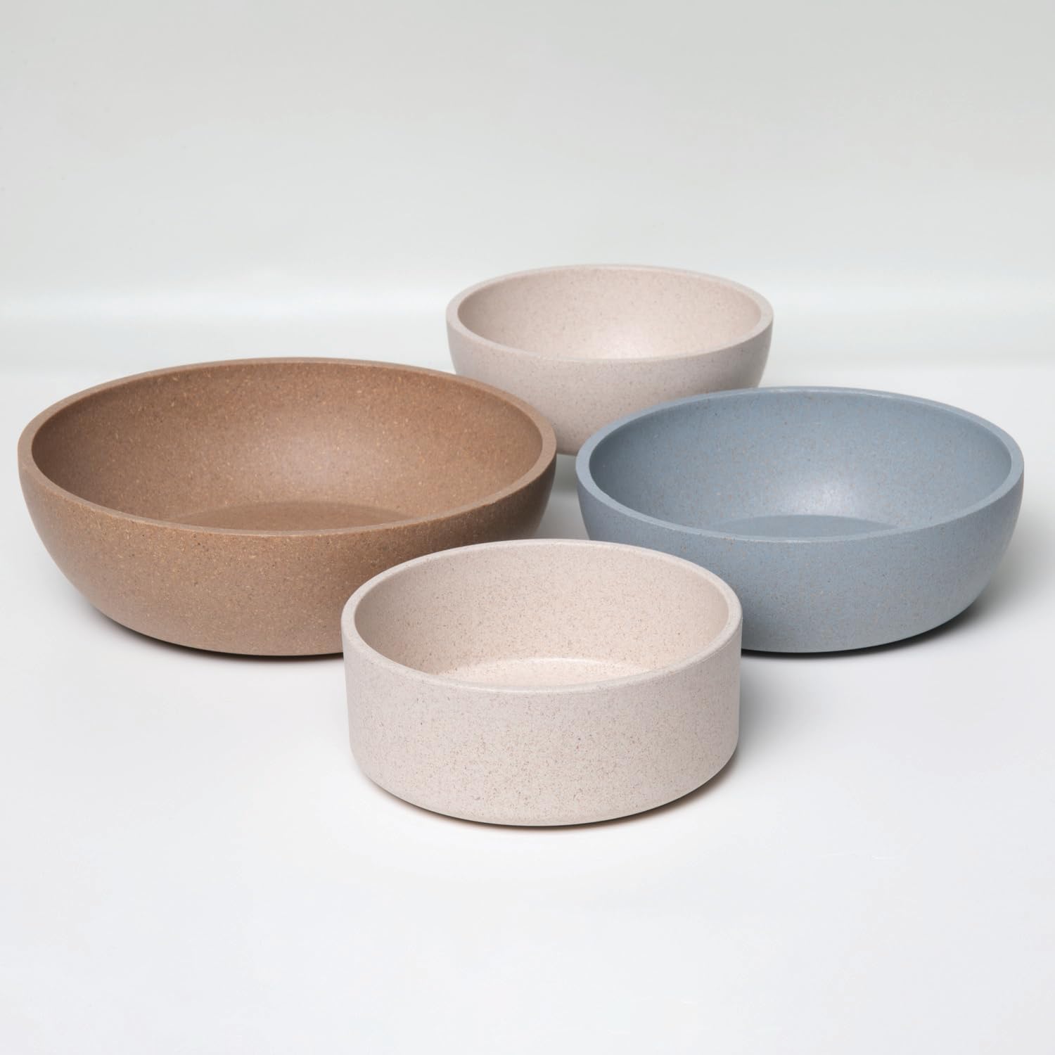 Loving Pets - Dolce Bamboo - Eco-Friendly Pet Bowls & Dishes for Dog  Cats  Puppy Food and Water Bowl -Sustainable and Dishwasher Safe  Made with Real Bamboo (Medium  Oat-Beige)