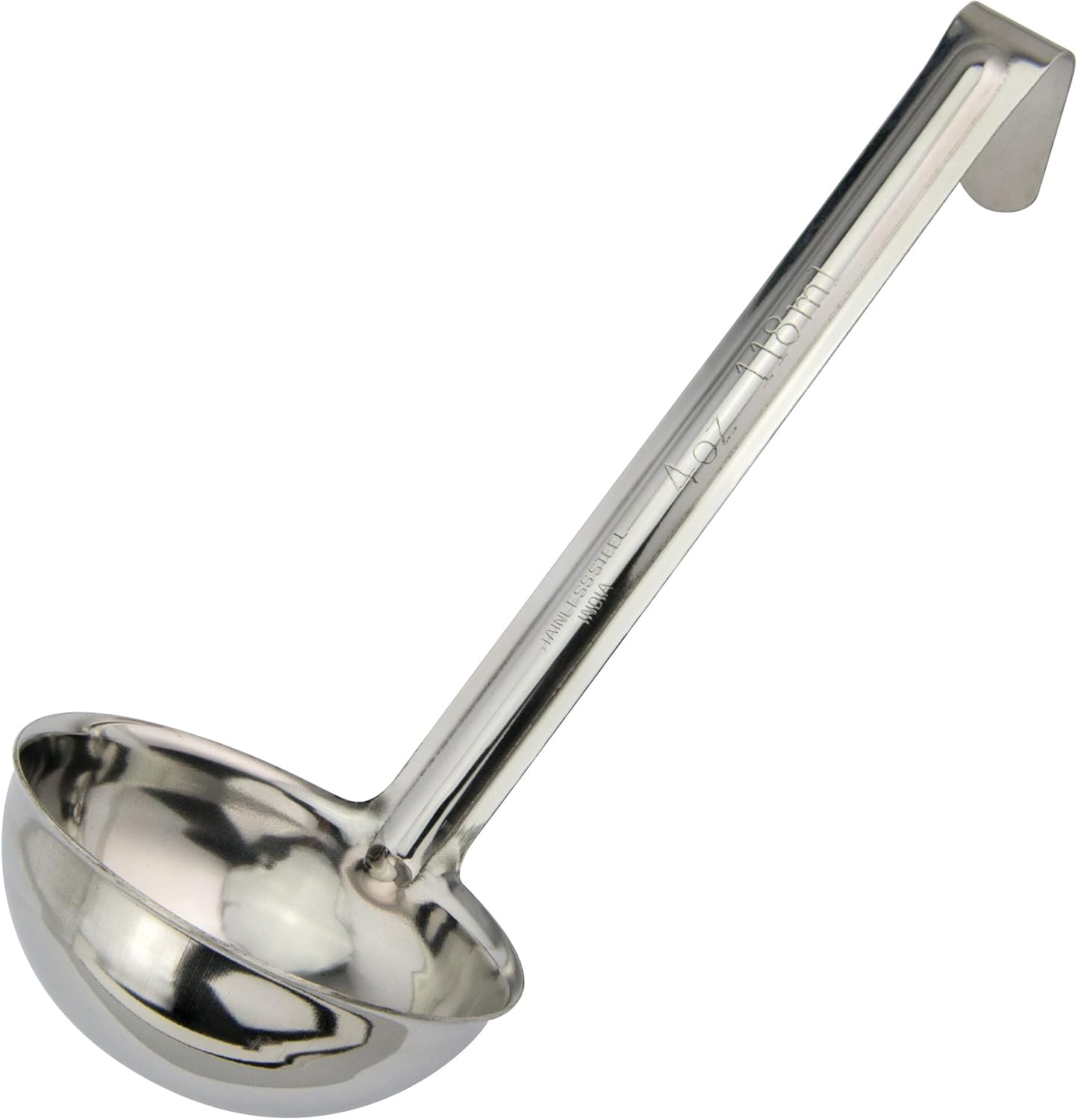 Winco One Piece Stainless Steel Ladle  4 Ounce  6"