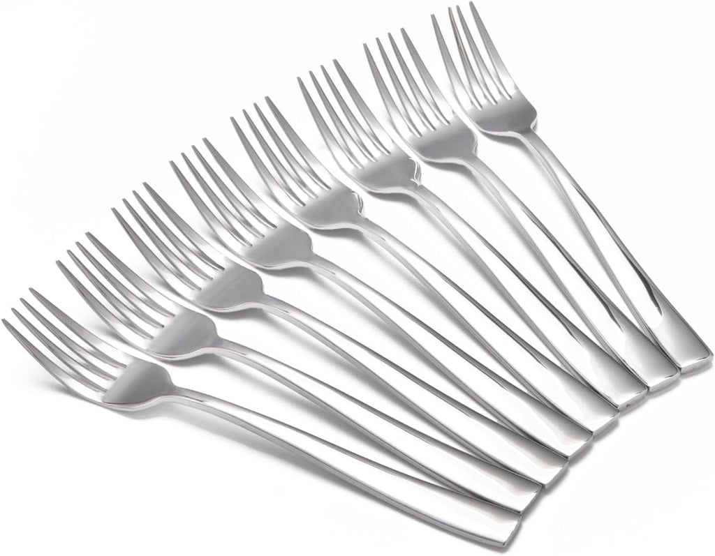 8-Piece Salad Forks Set  Food Grade Stainless Steel Silverware Dinner Fork  Flatware Forks Use for Home  Kitchen  Restaurant  Dishwasher safe - 7 Inches