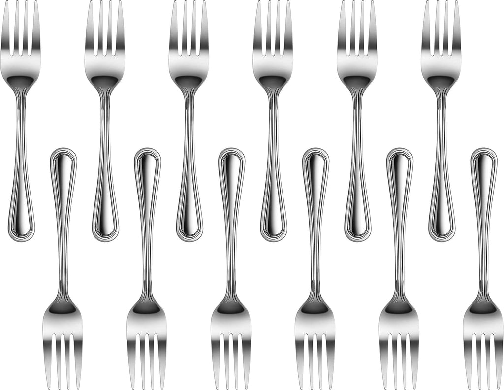 New Star Foodservice 58062 Slimline Pattern  18/0 Stainless Steel  Salad Fork  6.25-Inch  Set of 12