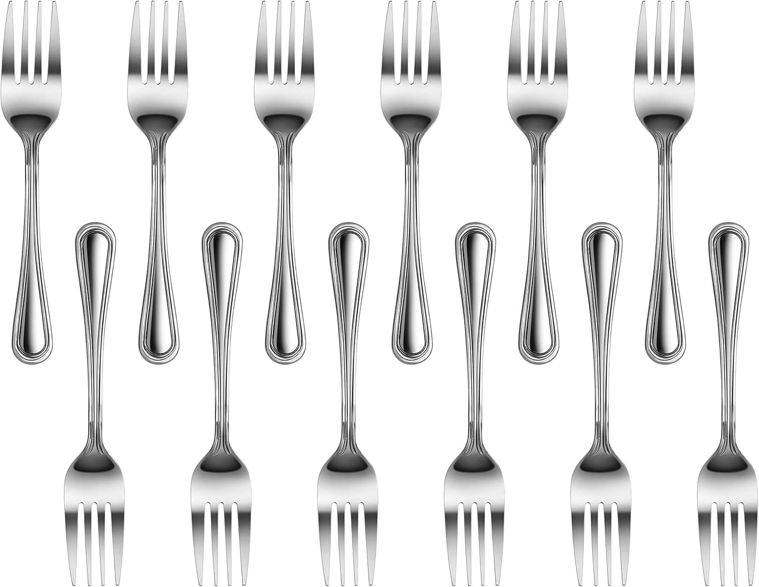 New Star Foodservice 58062 Slimline Pattern  18/0 Stainless Steel  Salad Fork  6.25-Inch  Set of 12
