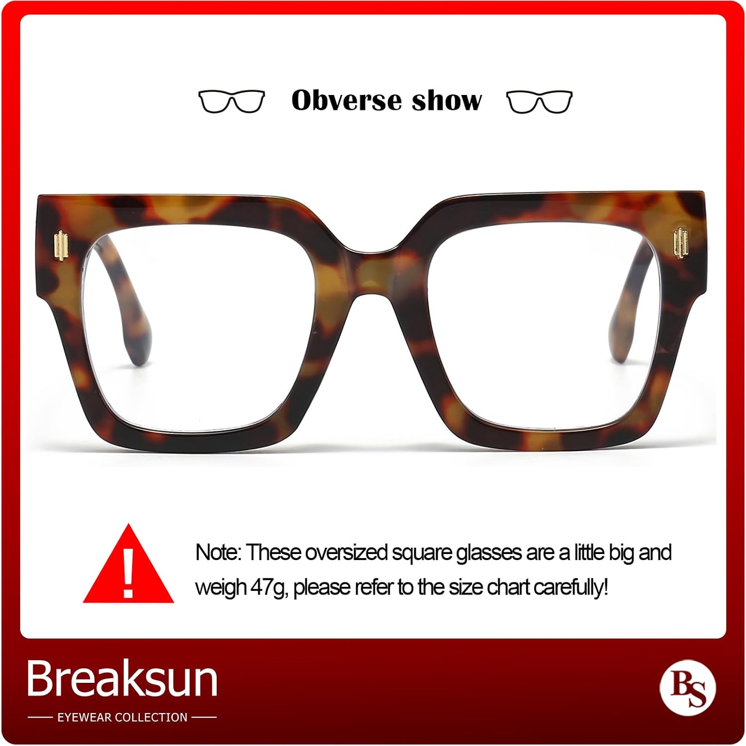 Fashion Oversized Blue Light Blocking Glasses for Women Men Trendy Big Square Frame Computer Eyeglasses