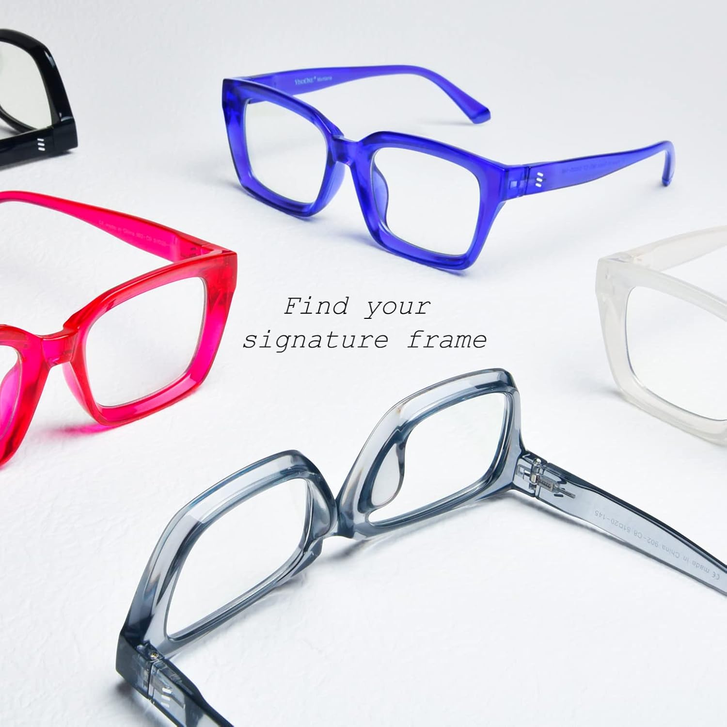 VISOONE Chunky Square Blue Light Blocking Glasses with Anti Computer Glare for Working Women Men MONTANA