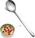 HANSGO Soup Spoons  8PCS Korean Spoon  8.5 Inch Stainless Steel Tablespoon with Long Handles for Home Kitchen Restaurant  Flatware Set for Stirring Hot Cocoa and Cereal  Durable & Dishwasher Safe