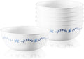 Corelle Vitrelle 6-Piece Soup/Cereal Bowl Set Triple Layer Glass and Chip Resistant  16-Oz Lightweight Round Bowls  Portofino