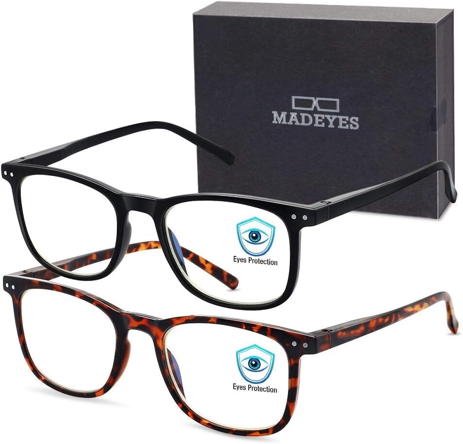 AOSM Blue Light Glasses for Men & Women Gaming glasses Anti-Glare UV400 Protection Blue Light Blocking to Relieve Eye Strain