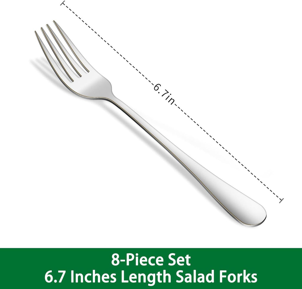 Salad Forks Set 16-Piece 6.7 Inch Dessert Fork Stainless Steel Tea Forks Set Durable Dishwasher Safe Silverware Fork For Party Wedding Restaurant