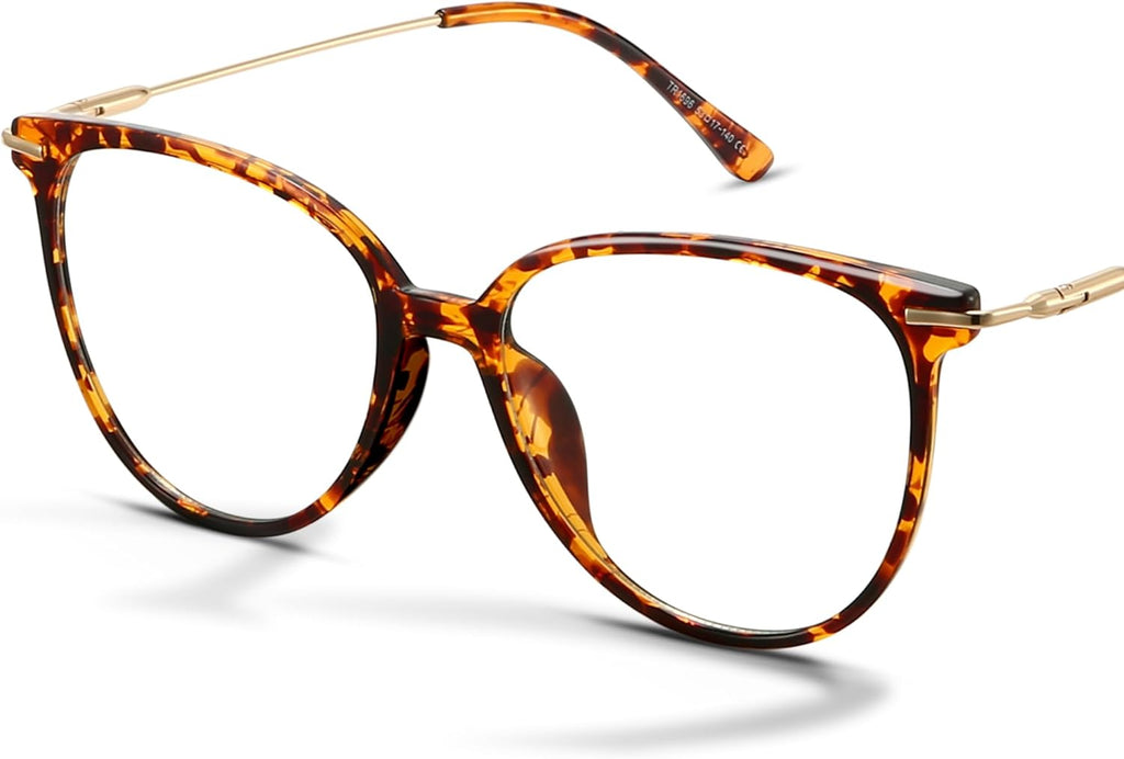 Gaoye Blue Light Blocking Glasses - Trending Round TR90 Frames  Metal Arms  UV400 Protection - Matching Soft Case