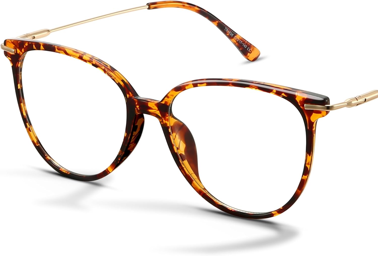 Gaoye Blue Light Blocking Glasses - Trending Round TR90 Frames  Metal Arms  UV400 Protection - Matching Soft Case