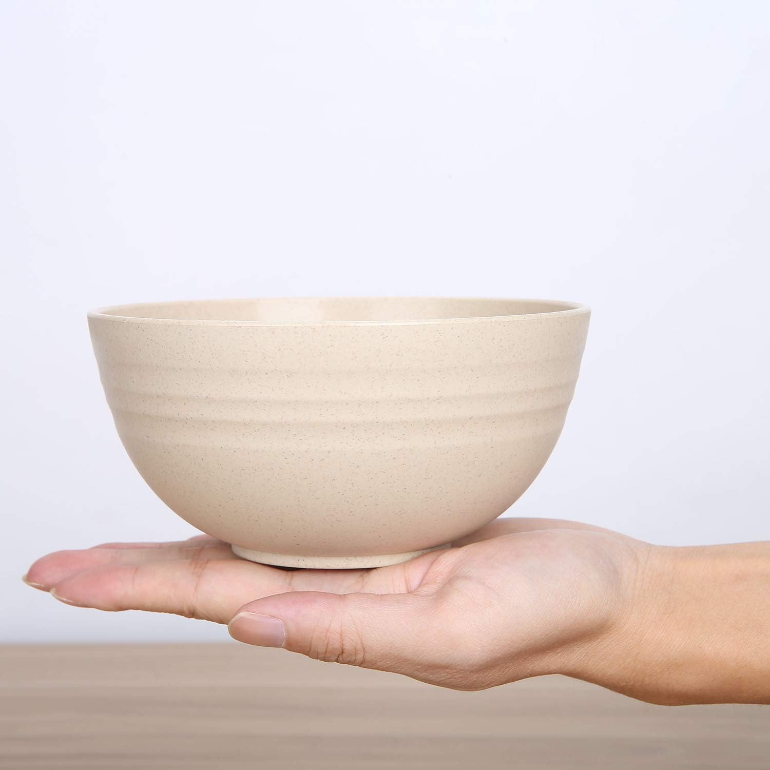 LuckyZone Unbreakable Cereal Bowls - 24 oz Reusable Wheat Straw Bowl Set of 4 - Dishwasher & Microwave Safe - Perfect for Cereal  Soup and Rice - BPA Free  Healthy & Eco-Friendly (4 Color)