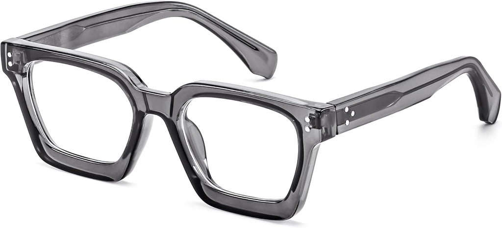 FEISEDY Blue Light Blocking Glasses Women Men Chunky Square Computer Glasses B0101