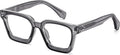 FEISEDY Blue Light Blocking Glasses Women Men Chunky Square Computer Glasses B0101