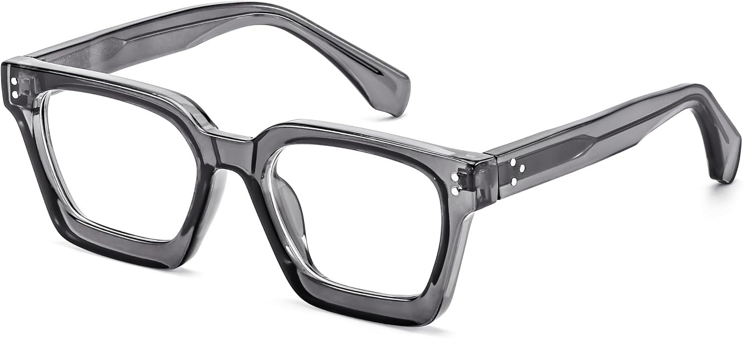 FEISEDY Blue Light Blocking Glasses Women Men Chunky Square Computer Glasses B0101