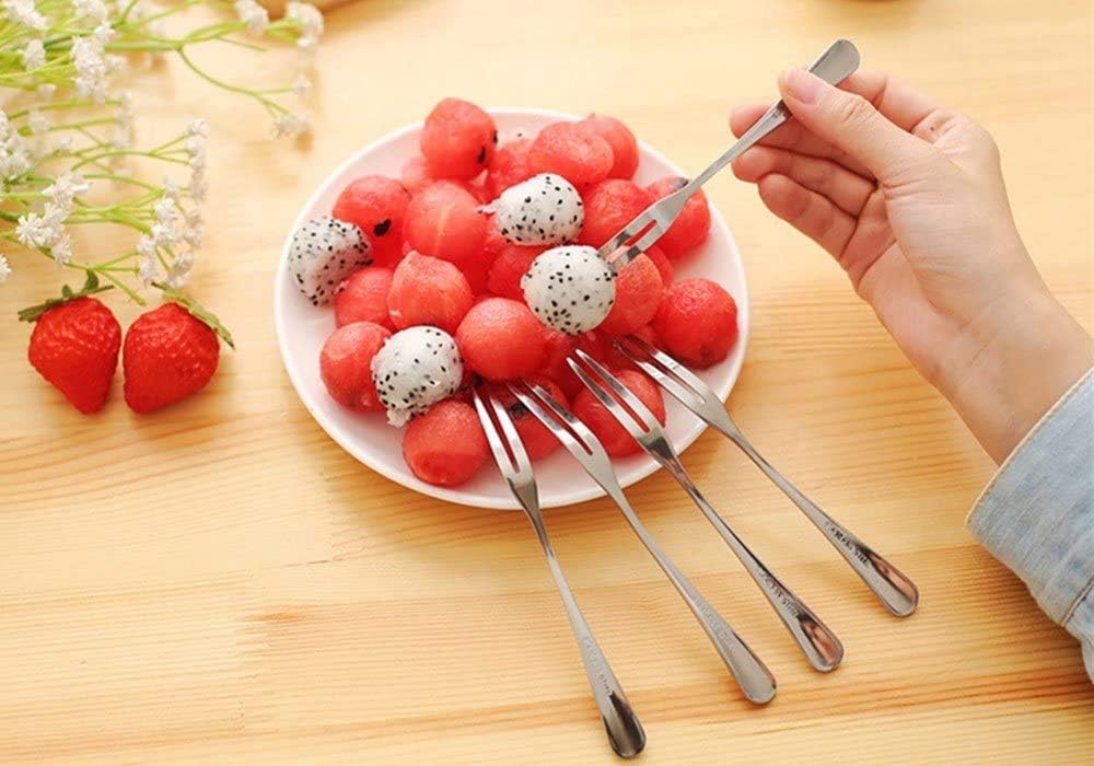 Crab Stainless Steel Forks Escargot Fork 2 Prong Tasting Appetizer Forks Portable Cocktail Salad Fruit Forks for Party Travel Set of 10  5 Inches (10 Pcs)