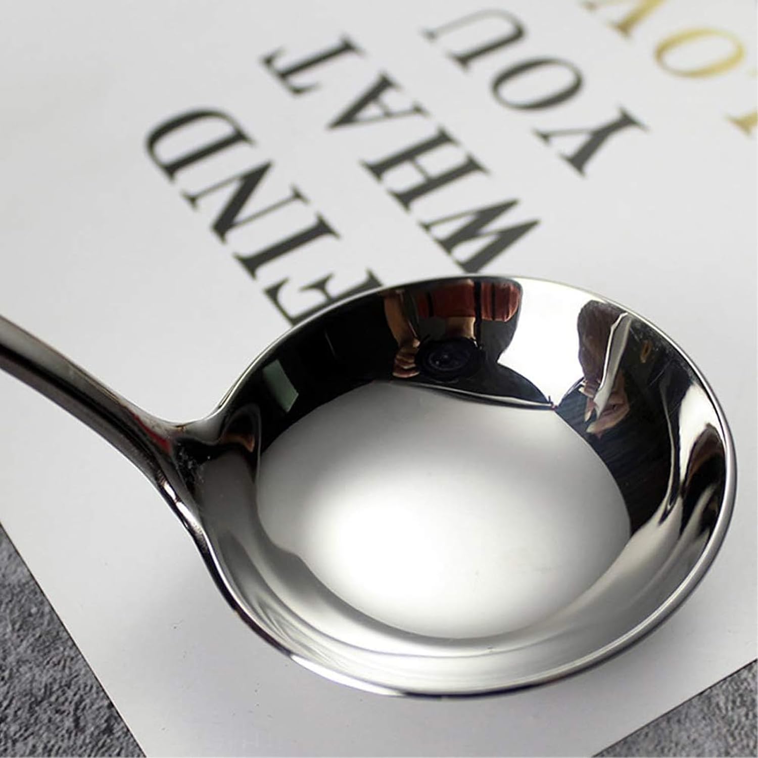 Zjunhm Small Soup and Gravy Ladles - 304 Stainless Steel  7.7 Inches  2-Piece Set - Dishwasher Safe (Silver)