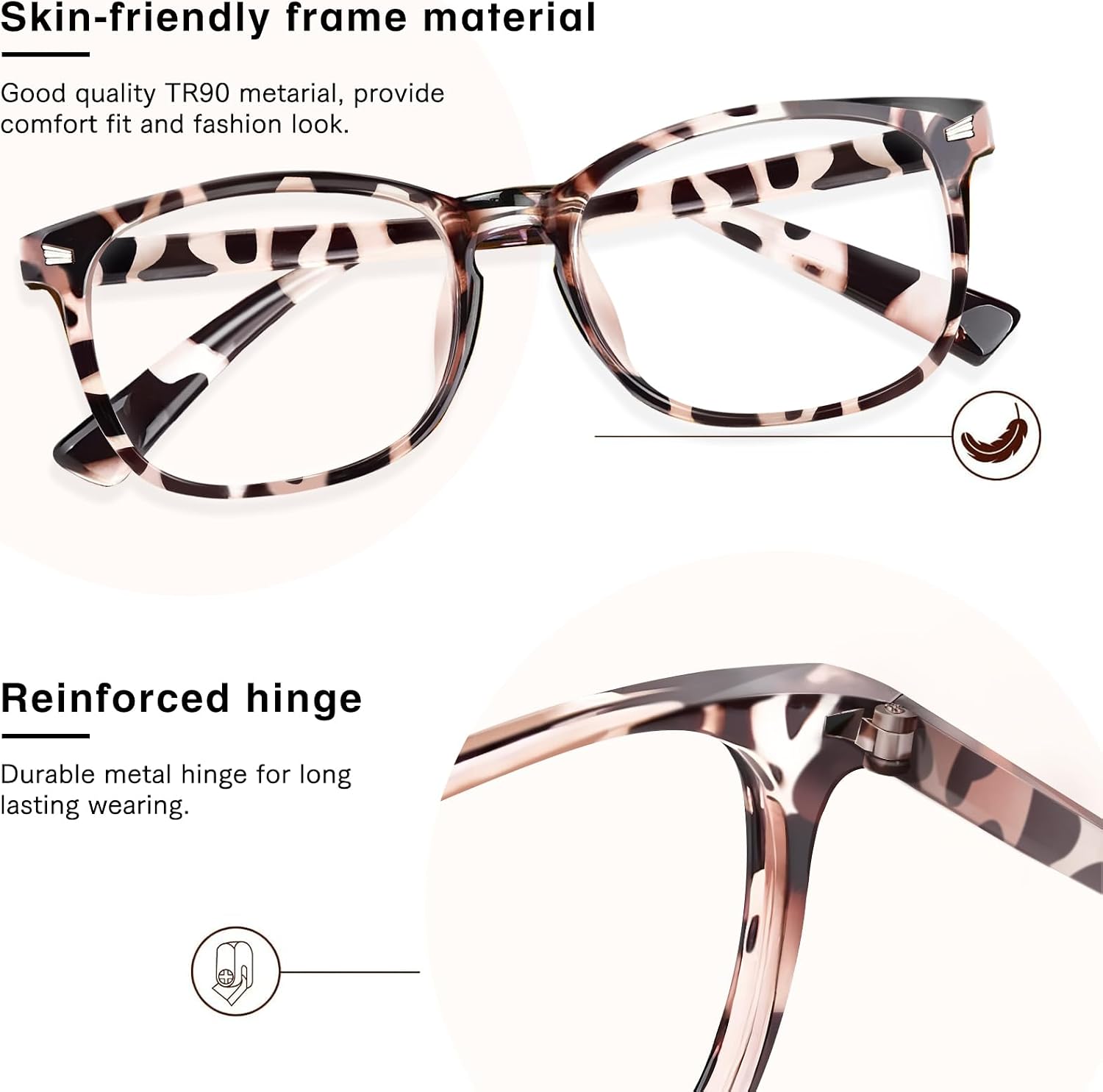 Blue Light Glasses for Woman Men | 99% Blue Light Blocking Glasses | Computer Glassess | Night Driving | Gaming | TV Phone Screen Reader Square Frame | Anti Eyestrain & UV Glare Protection
