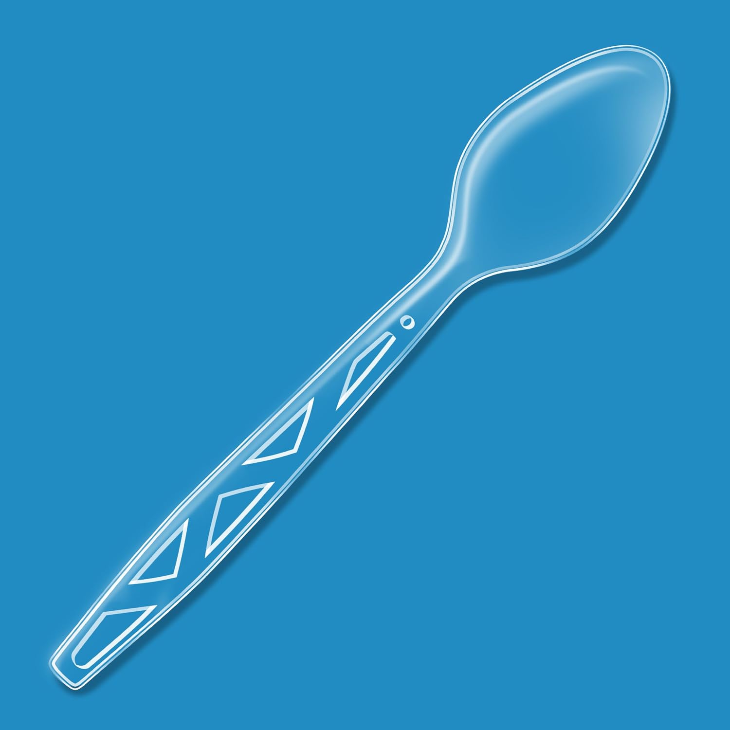 Amazon Basics Disposable Clear Plastic Spoons  Premium Quality  100 Count  Large Pack