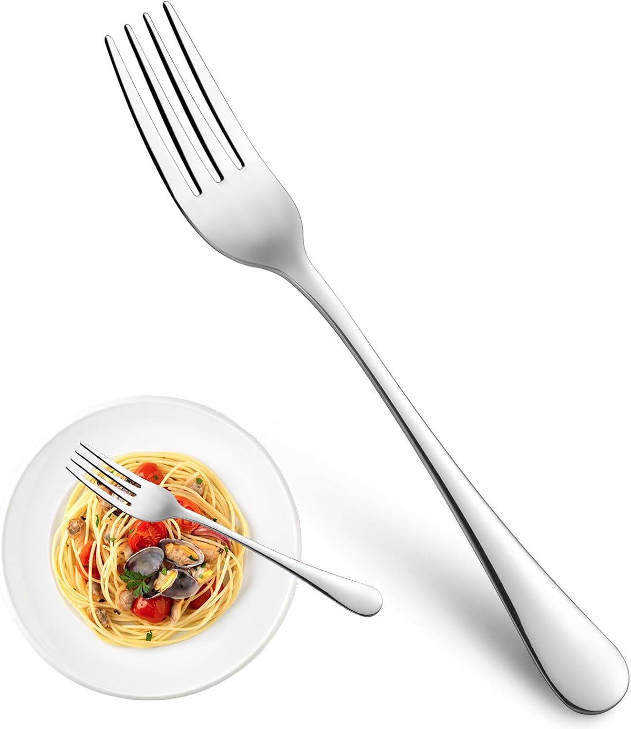 Dinner Forks Set of 16 Top Food Grade Stainless Steel Silverware Forks Table Forks Flatware Forks 8 Inches Mirror Finish & Dishwasher Safe Use for Home Kitchen or Restaurant