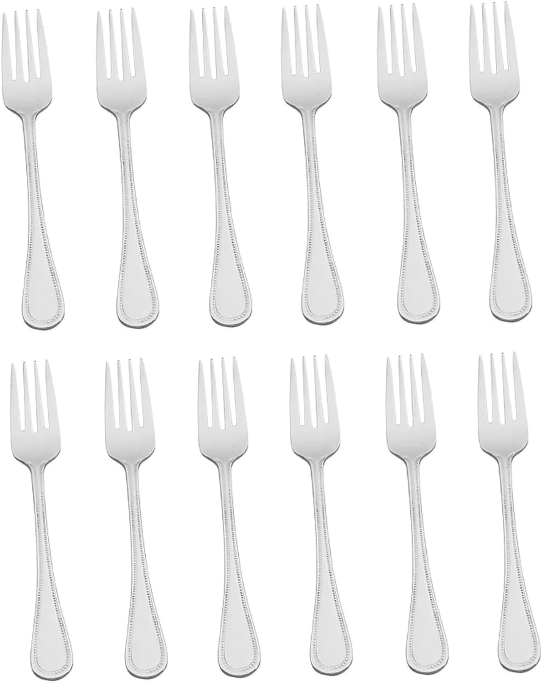 Wallace Continental Bead 18/10 Stainless Steel Salad Fork (Set of Twelve)
