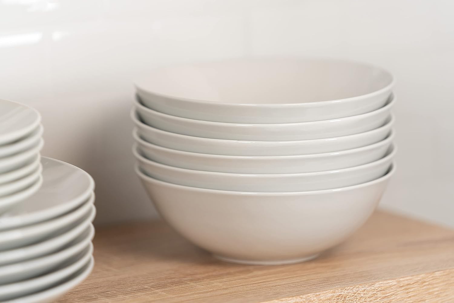 10 Strawberry Street Simply White 7" Coupe Cereal Bowl  Set of 6
